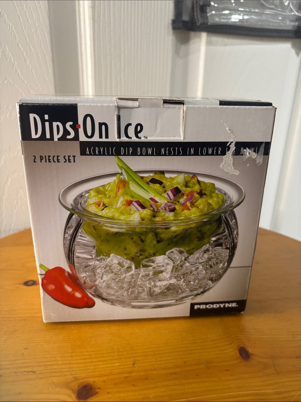 Prodyne Dips-On Ice Acrylic 2-Piece Dip Bowl Set NWT